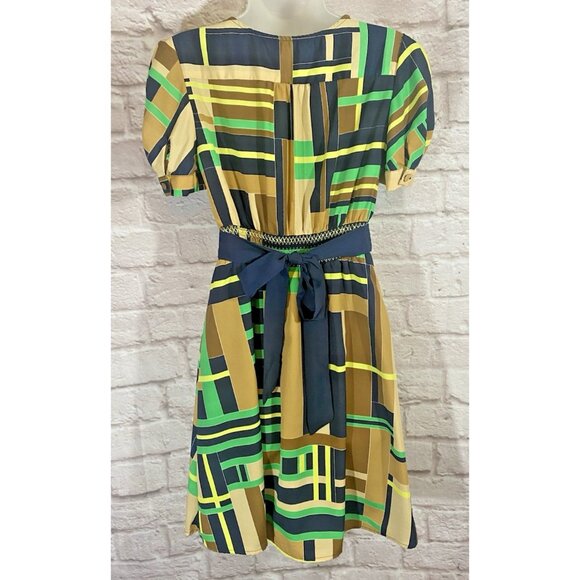 The Webster Miami Target Faux Wrap Dress Geometric Art Deco Womens Size S Small - Picture 2 of 13